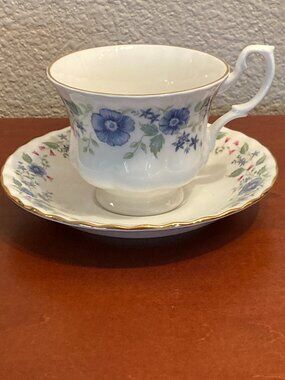 Royal Albert "Meadowcroft" Cup & Saucer  (England)